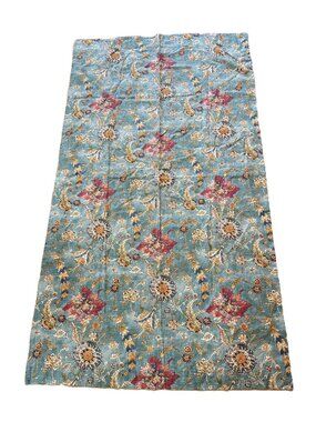 World Market GENEVIEVE Concealed Tab Curtain Single Panel 48" x 84" Boho Leaf